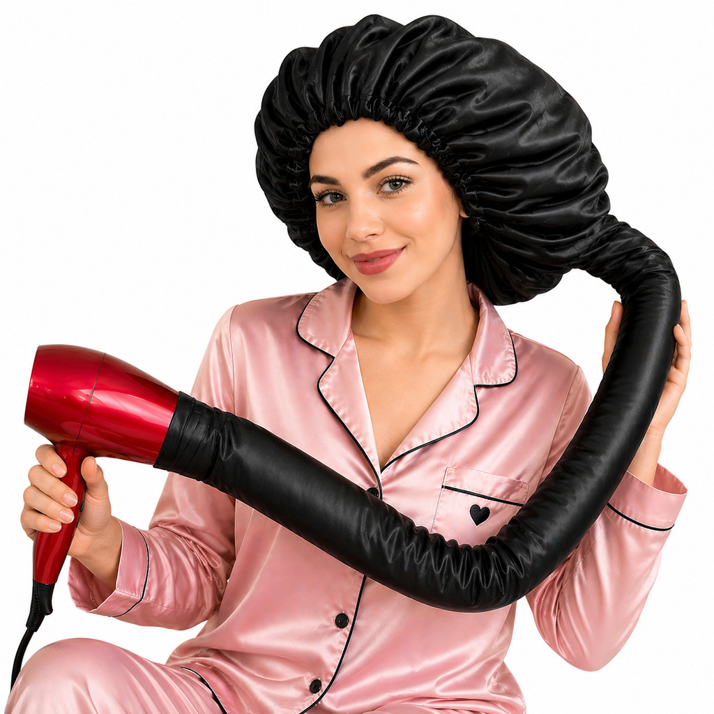 Touca de Cetim  Difusora Touca Seca Cabelo Toca Difusora Secadora - seca cabelo - com Regulador