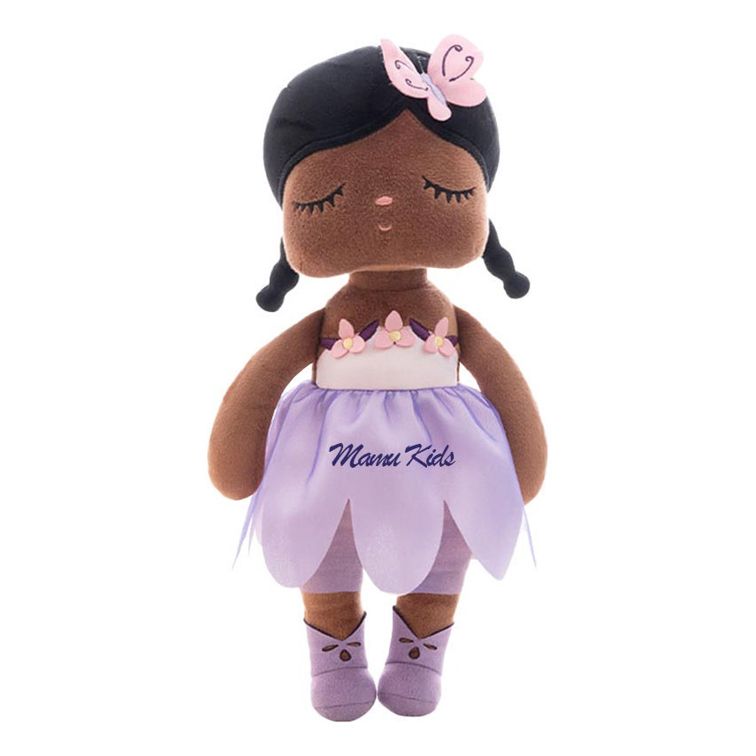 Boneca Metoo Doll Angela Fada Borboleta Roxa 35cm