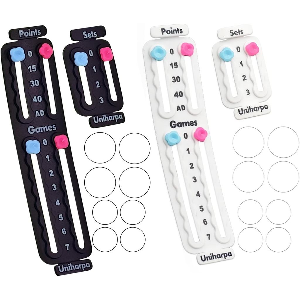 Uniharpa Marcador de Pontos para Tênis e Padel, Pacote com 2 Marcadores de Pontos para Raquete de Tênis e Paddle de Pick