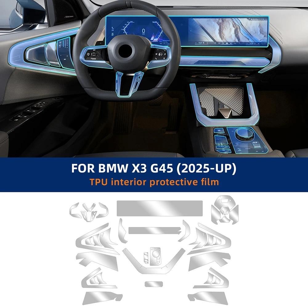 Película Protetora Transparente TPU Para BMW X3 G45 2025-UP , Velocímetro De Navegação GPS , Tela Interna , Engrenagem A
