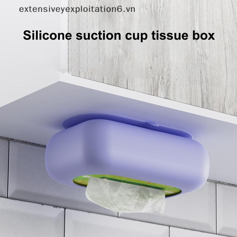 exten Nova Ventosa De Silicone Caixa De Tecido Grande Capacidade Gaveta De Mesa Anti-Desgaste Super Macio Durável Carro