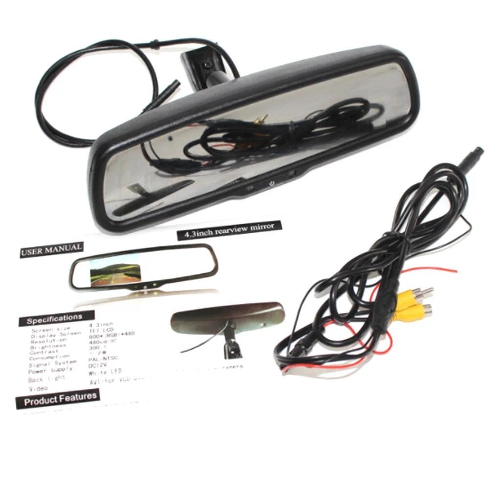 4.3'Monitor De Espelho Retrovisor Suporte De Montagem De Carro E Visão Traseira Anti-Deslumbrante Para Audi A1 A2 A3 A4 