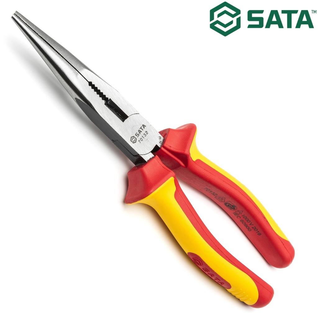 Alicate Sata Meiacana Longo VDE de 8" ST70132ST