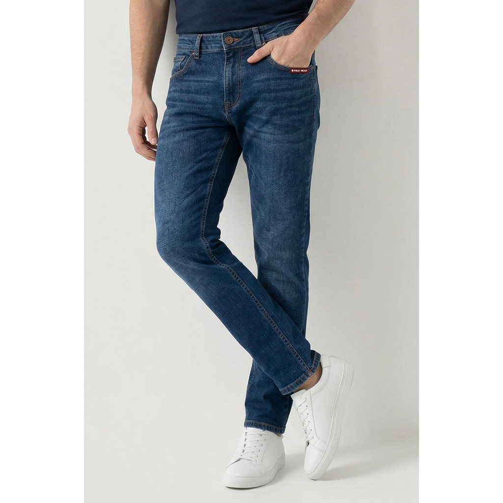 Calça Jeans Slim Confortável Polo Wear Jeans Escuro