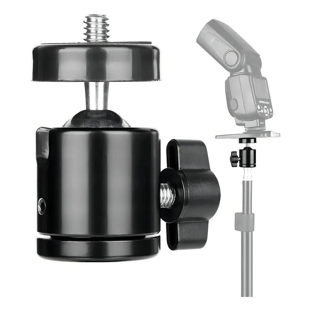 Suporte Articulado Cabeça De Tripé Ball Head Universal 1/4 Articulado 90 Graus