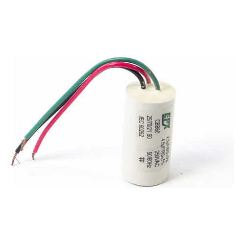 Capacitor para Ventilador 2,5uf + 4,5uf 250v 3 Fios Bivolt 2.5 4.5uf Partida e Controle Velocidade