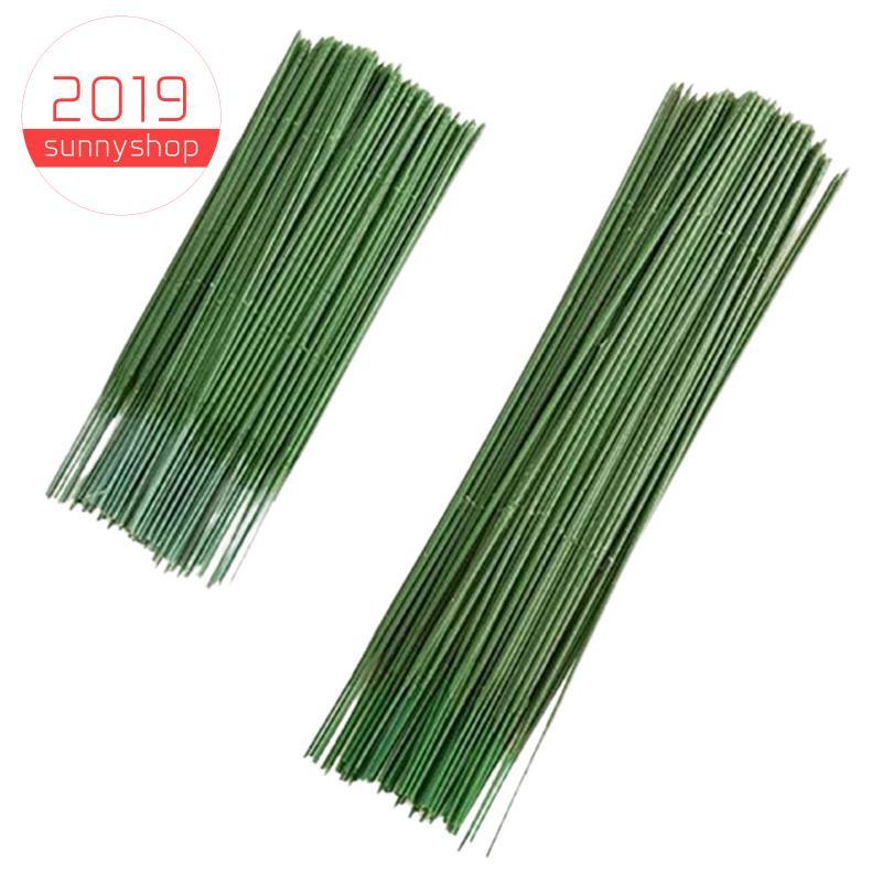 [Bestseller S] Fio De Florista , Haste Floral De Plástico De 200 Peças De Flor Artificial , Planta Fios Verde
