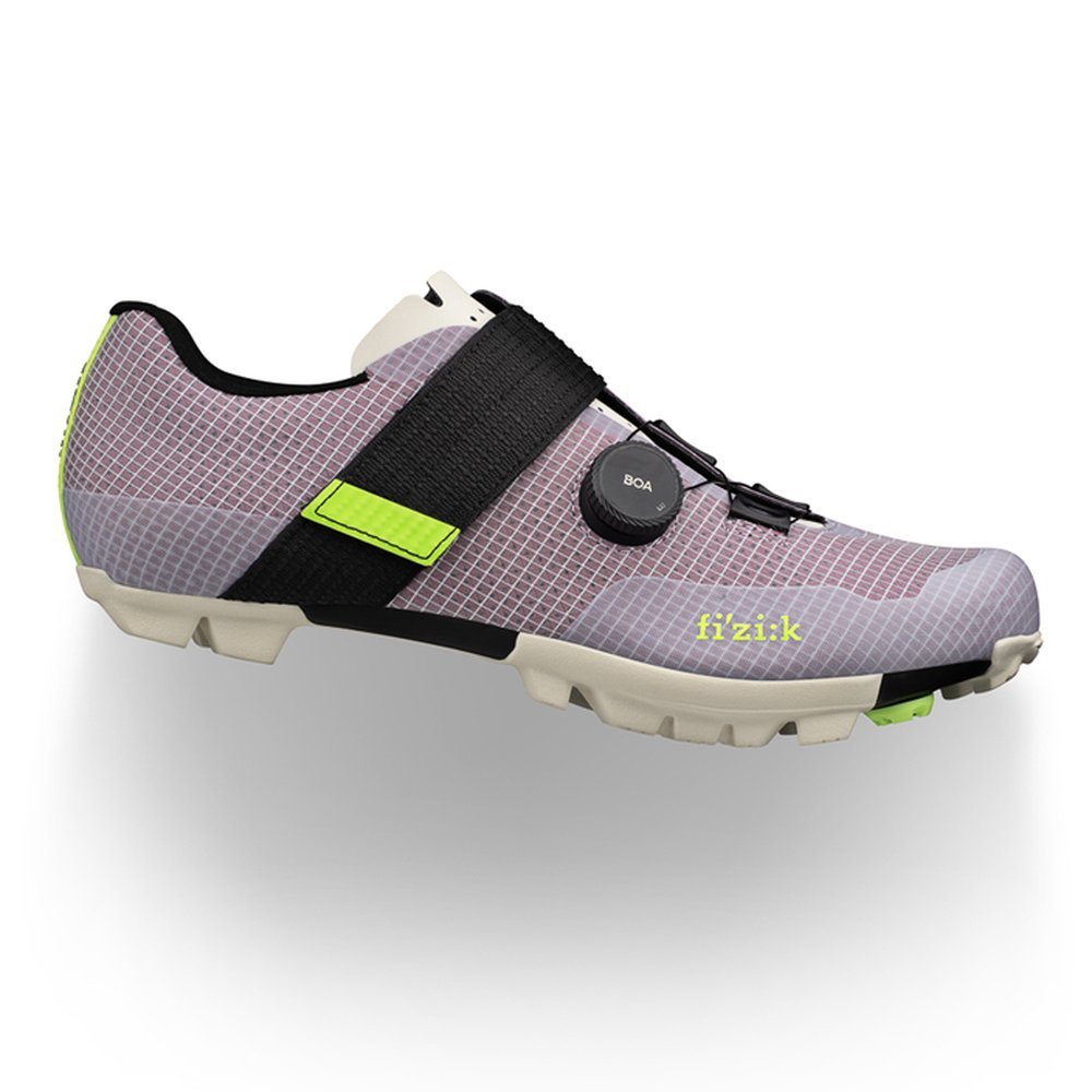 Sapatilha MTB Gravel Off-Road Ciclismo Fizik Ferox Carbon Branco/Lilás