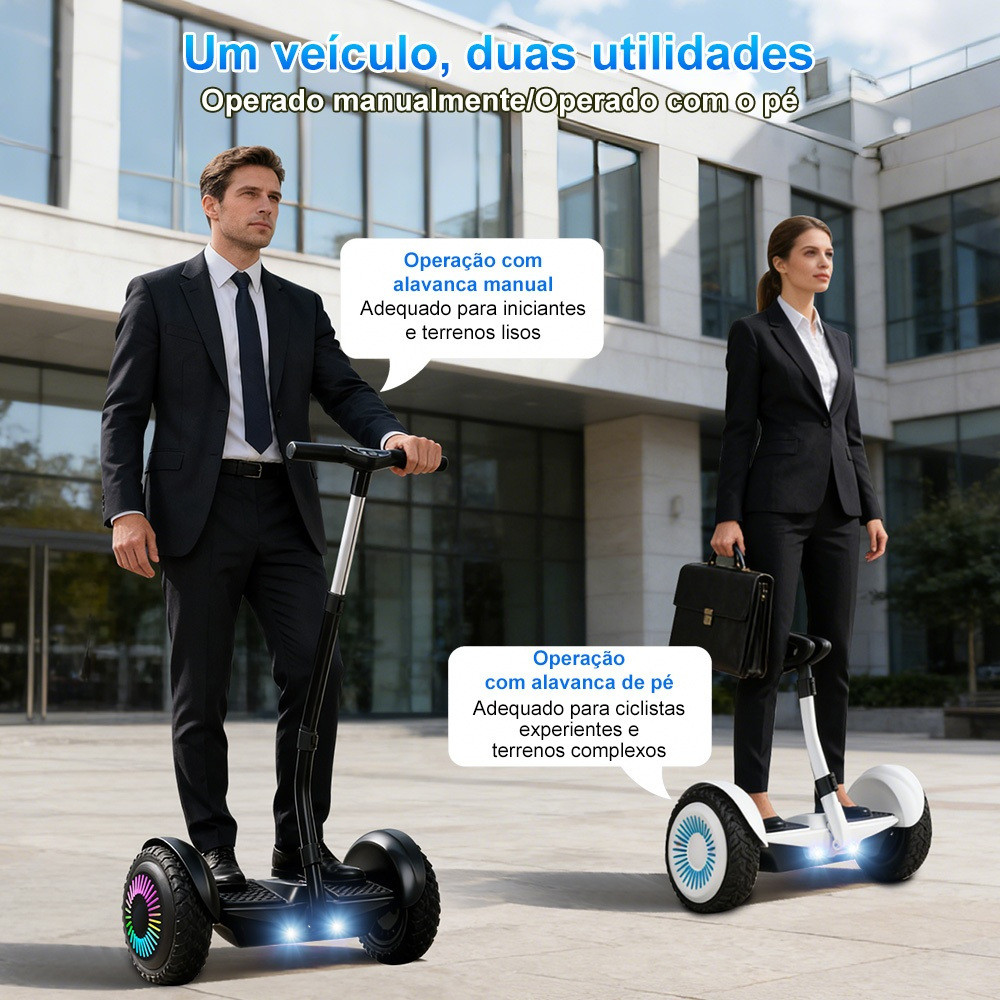 TRAILFORGE 10 " 700W Hoverboard Elétrico Off Road Balance Board Para Adultos Com Luz LED , Bluetooth E Som
