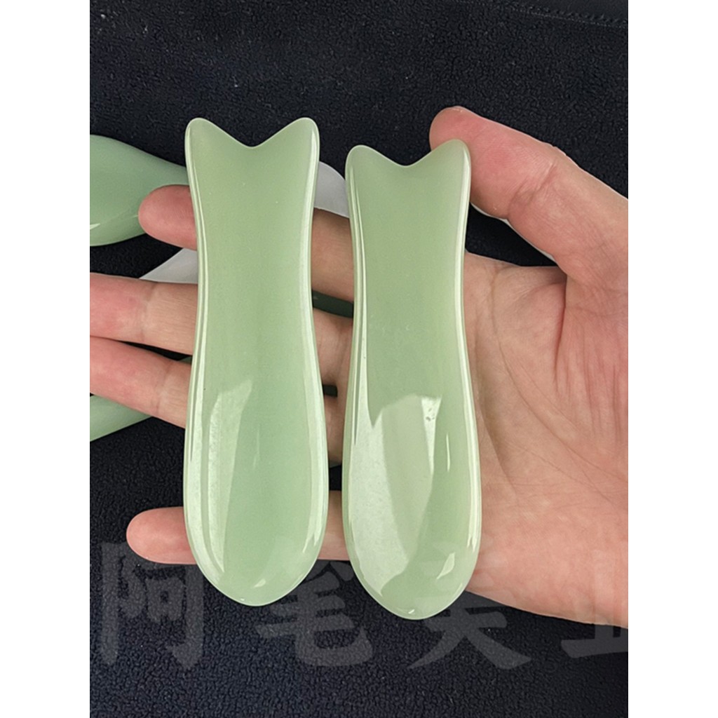 Placa de raspagem de Jade Natural, beleza facial dedicada, levantamento de olhos, beleza dedicada, levantamento de olhos