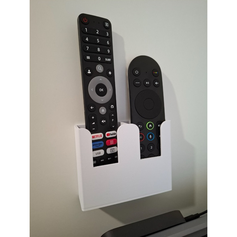Porta controle remoto suporte duplo de parede para controles universais Tv Televisão Ar condicionado