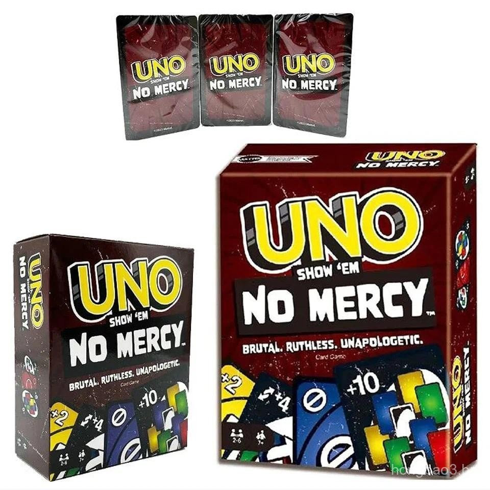 UNO Sem Misericórdia Jogo Jogos De Tabuleiro Cartas Mesa Festa Familiar Entretenimento Cartão Brinquedos Crianças Aniver