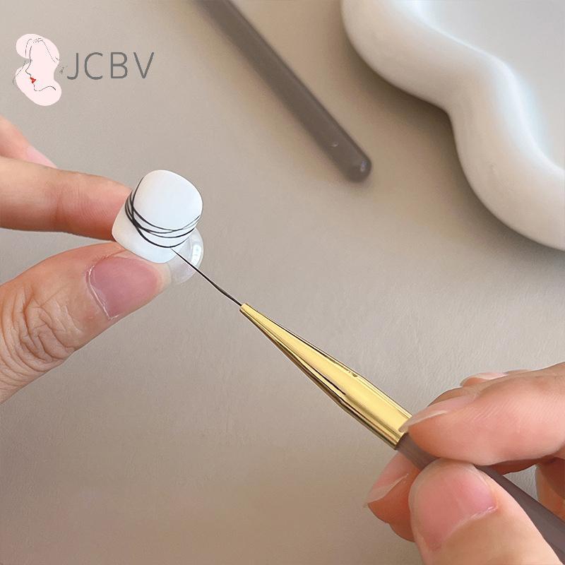 [JCBV] 1 Pcs Cabeça Dupla Nail Art Escova Multifuncional Stripe Liner Escovas Modelagem Ondulação De Água DIY Design Cer