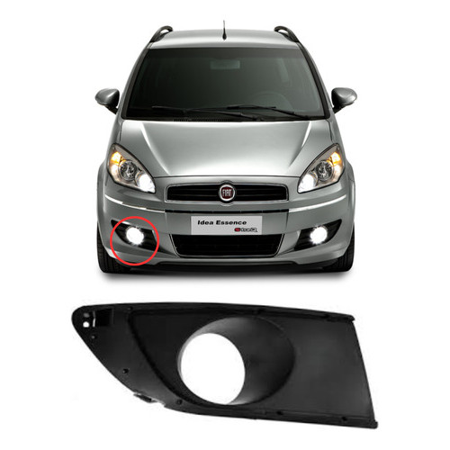 Imagem Moldura Grade Farol Milha Direito Fiat Idea ATTRACTIVE ESSENCE Original Mopar