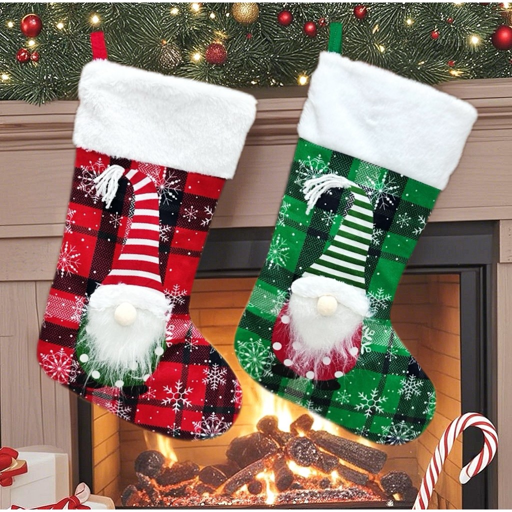Enfeites de natal enfeites de boneca sem rosto sacos de presente estoques de natal árvore de natal enfeites de árvore de