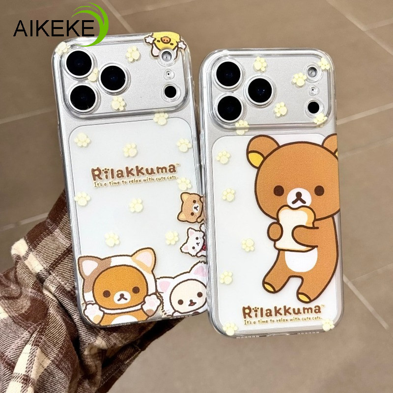 Capa De Telefone Rilakkuma Dos Desenhos Animados Para Samsung Galaxy A73 A72 A71 A55 A54 A53 A52 A52s A51 A50 A50s A33 A