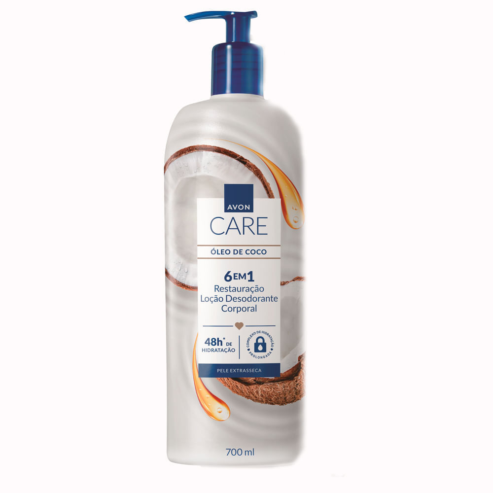 Loção Desodorante Corporal Avon Care Oléo de Coco 6 em 1 700ml