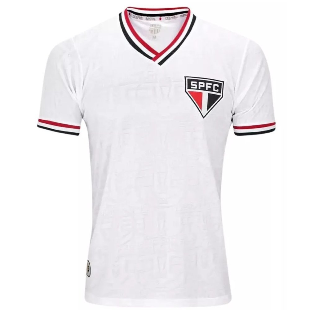 Camisa Retrô São Paulo Tokyo Masculina Mundial Vintage Futebol Torcedor Tricolor