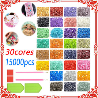 conjunto de diamantes coloridos de 30 cores – 15 000 pedras no total