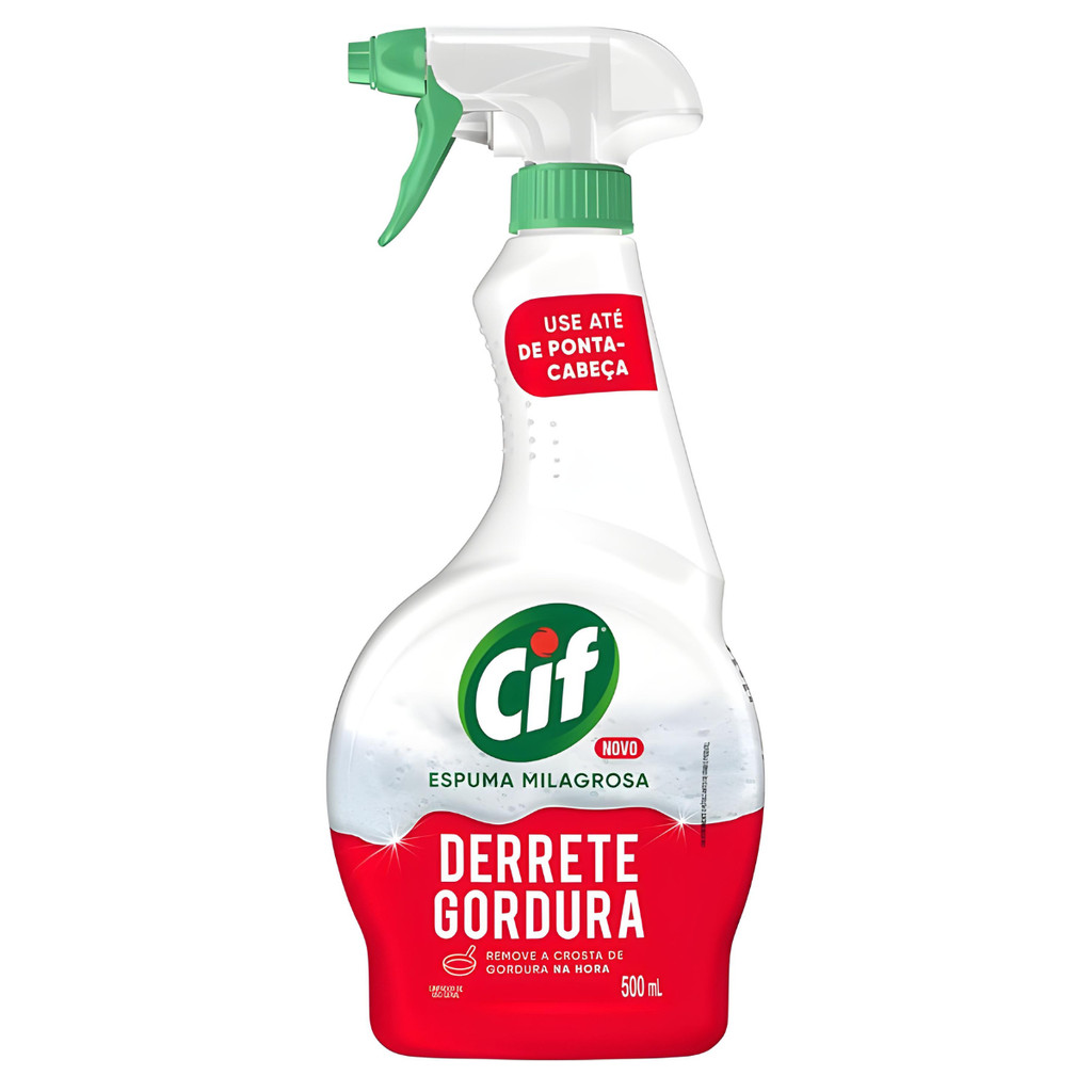 Cif Espuma Milagrosa Derrete Gordura 500ml Spray Gatilho Borrifador Desengordurante Desengraxante