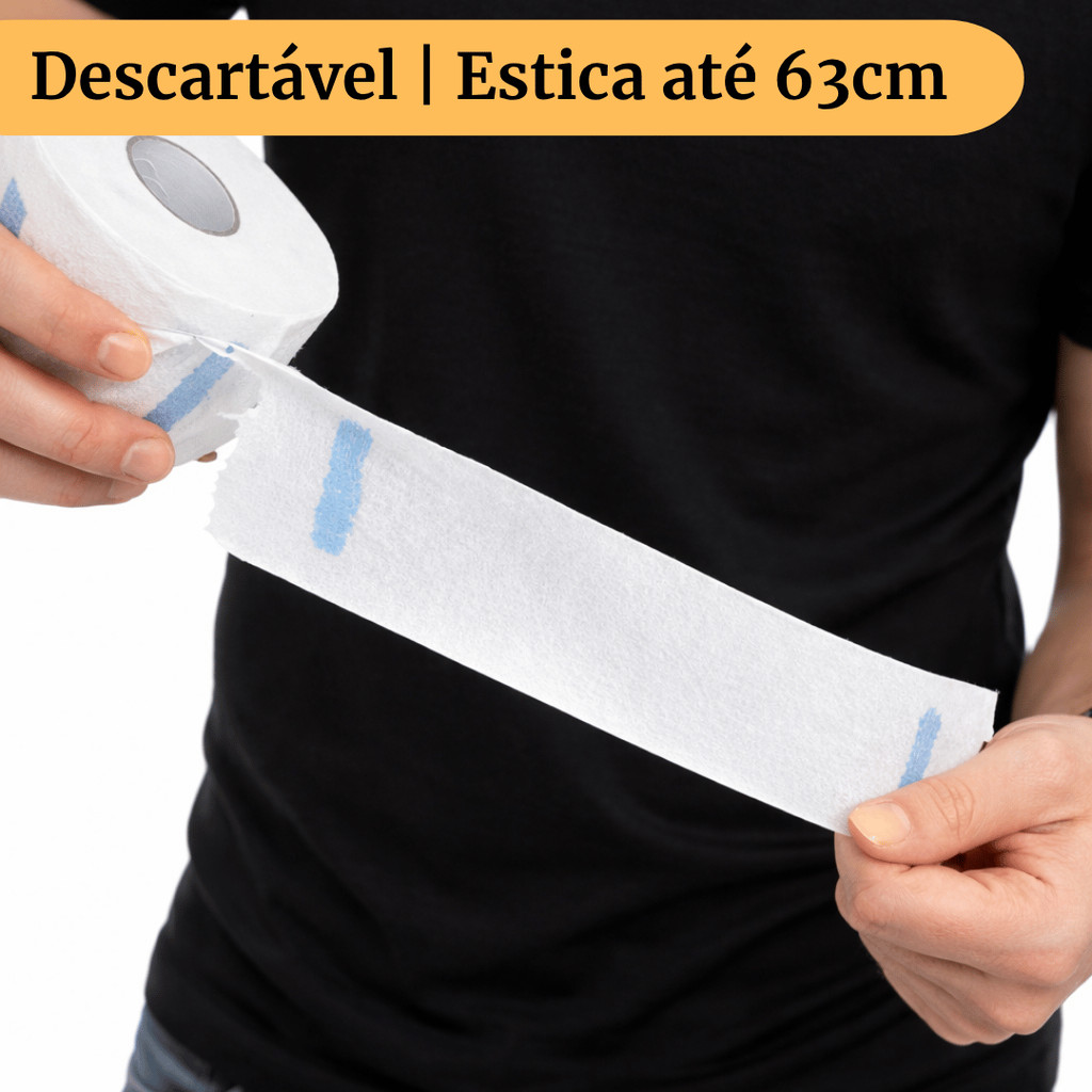Detalhes do Gola Higiênica Descartável para Barbeiro – 500 Unidades (5 Rolos com 100 Golas)