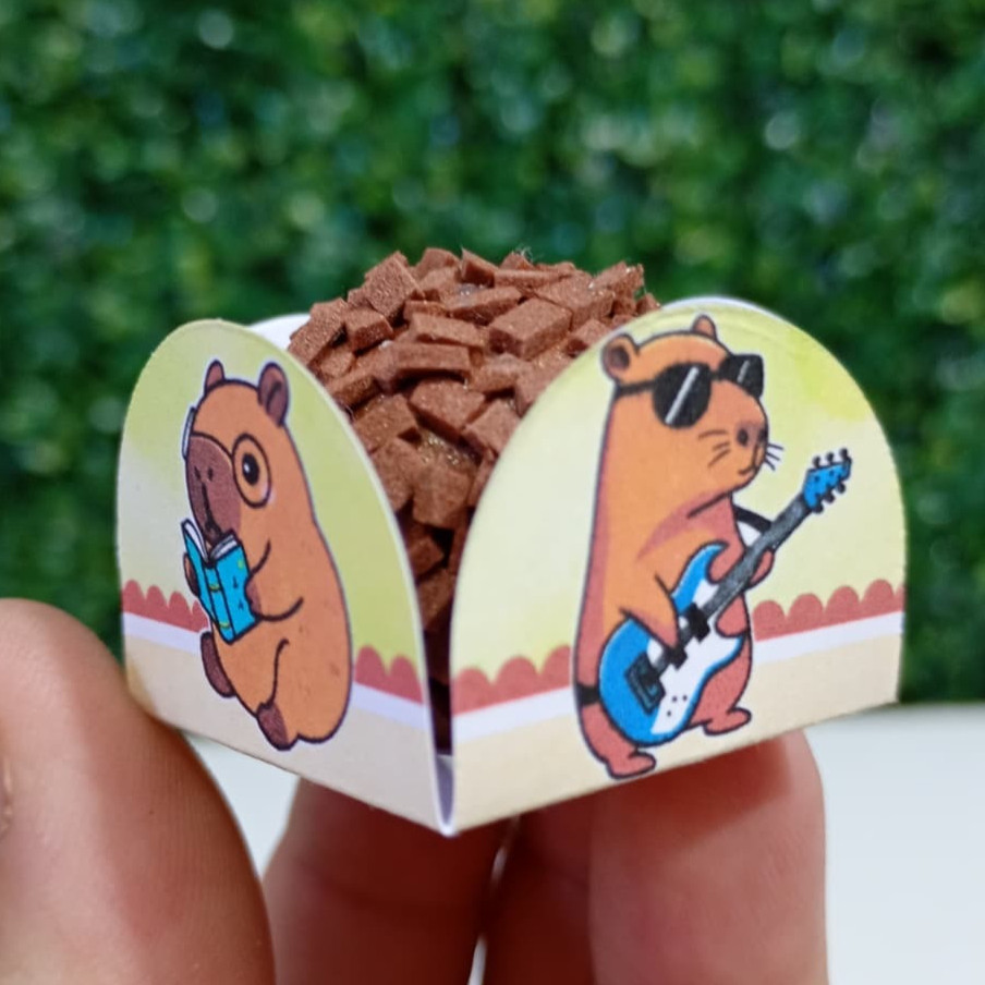 FORMINHA 4 PÉTALAS PARA DOCES CAPIVARA MENINO PARA DOCINHOS BRIGADEIRO FESTA INFANTIL ANIVERSARIO
