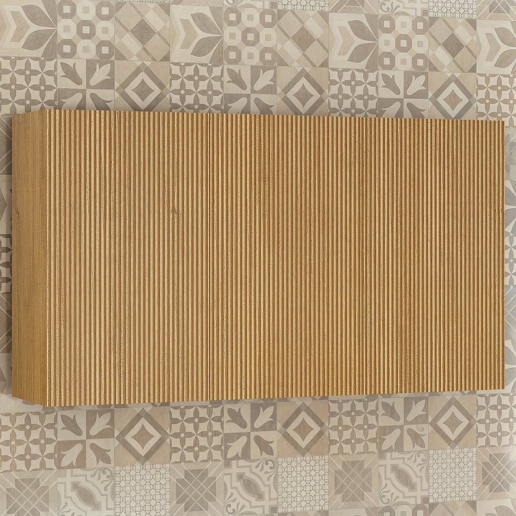 Armário de Cozinha Aéreo Dakota 120cm Fresado Marrom/Cinamomo 120
