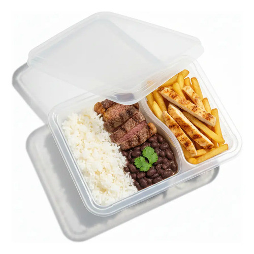 G321 Marmitex Pote Retangular Freezer/microondas 475ml 30 Un