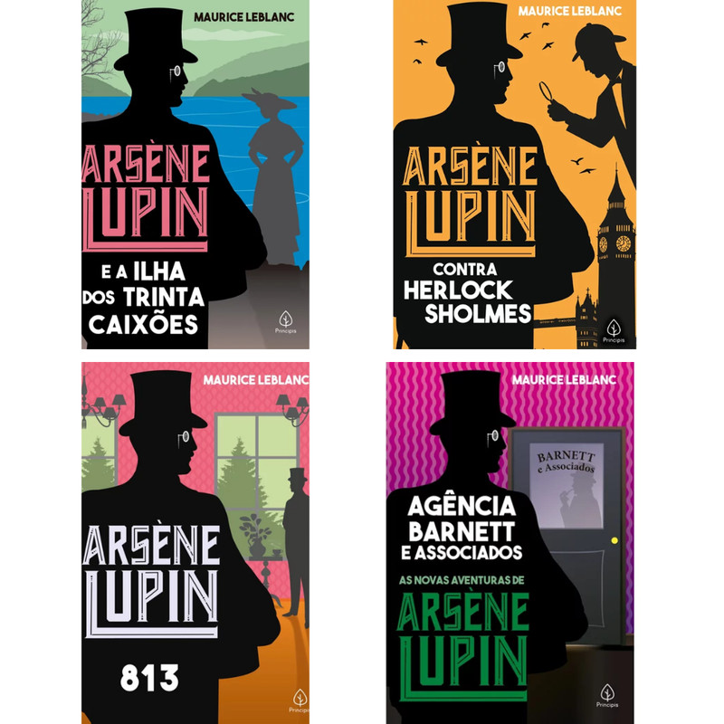 Livros Arsène Lupin e a Ilha dos Trinta Caixões + 813 + Arsène Lupin contra Herlock Sholmes +