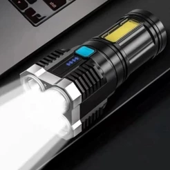 Lanterna MAIS forte do mundo Led Potente 1500m 4 Recarregável Usb Ultra Brilhante Com Uso Externo De Longo Alcance
