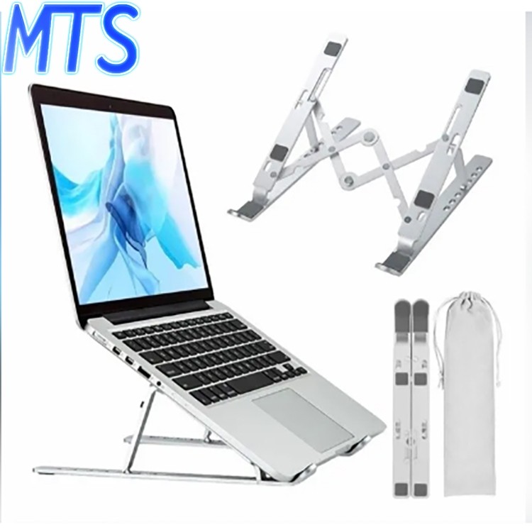 MTS Suporte para Notebook Ajustável em Alumínio Para Notebook Compacto Dobrável Envio Imediato
