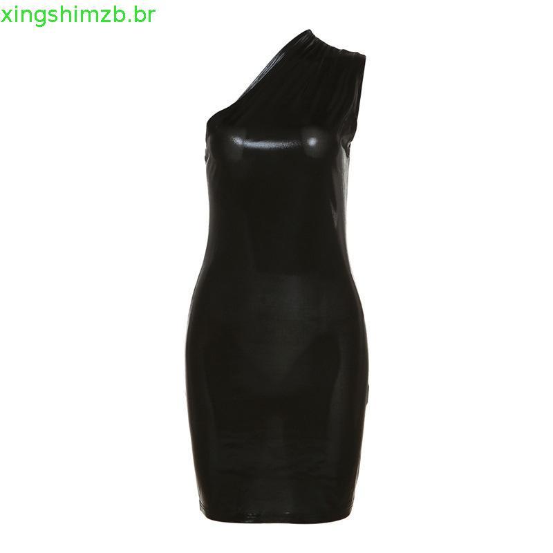Vestido Lara Justo Feminino Costas Nuas, Detalhe Gola Pescoço Festas Curto Acetinado Cetim Blogueira  Natal Fim de Ano