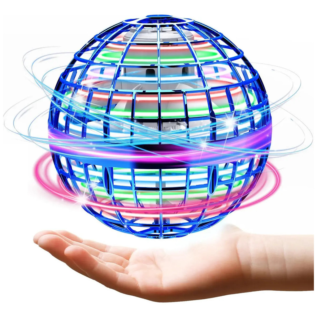 Brinquedo Bola Voadora Inteligente Com Sensor Led Spinner Flying Ball Drone Boomerang Rgb Kizumba