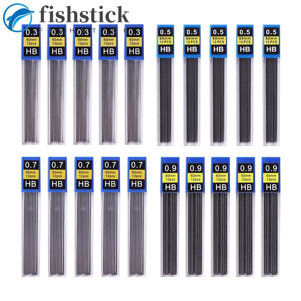 FISHSTICKA 5 Peças De Recarga De Lápis Para Estudantes , Escritório , Arte , Desenho , 0.3 Mm , 0.5 0.7 0.9 Recargas HB