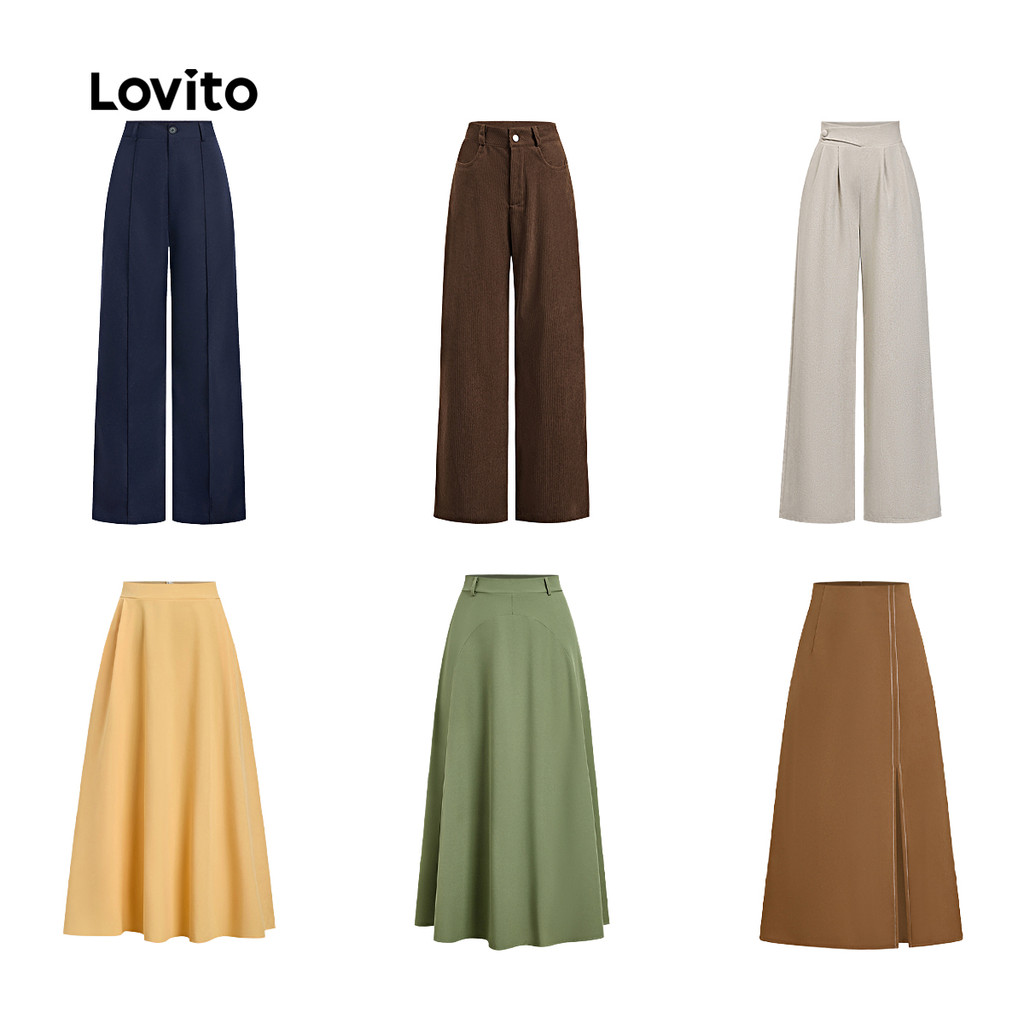 Lovito Ofertas Especiais De Calças Casuais Para Women em Oferta na Shopee