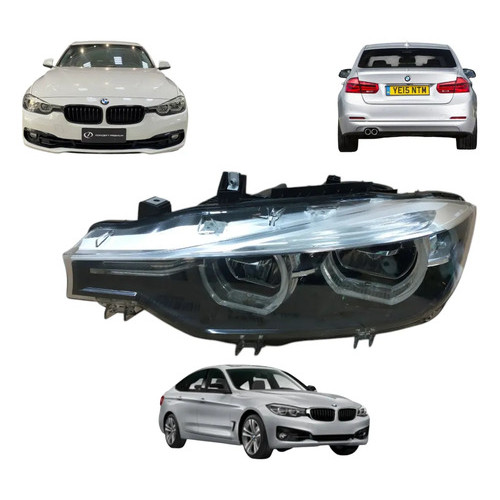 Farol Lado Esquerdo Bmw 320i Black 16 A 19 Original Esquerdo/motorista