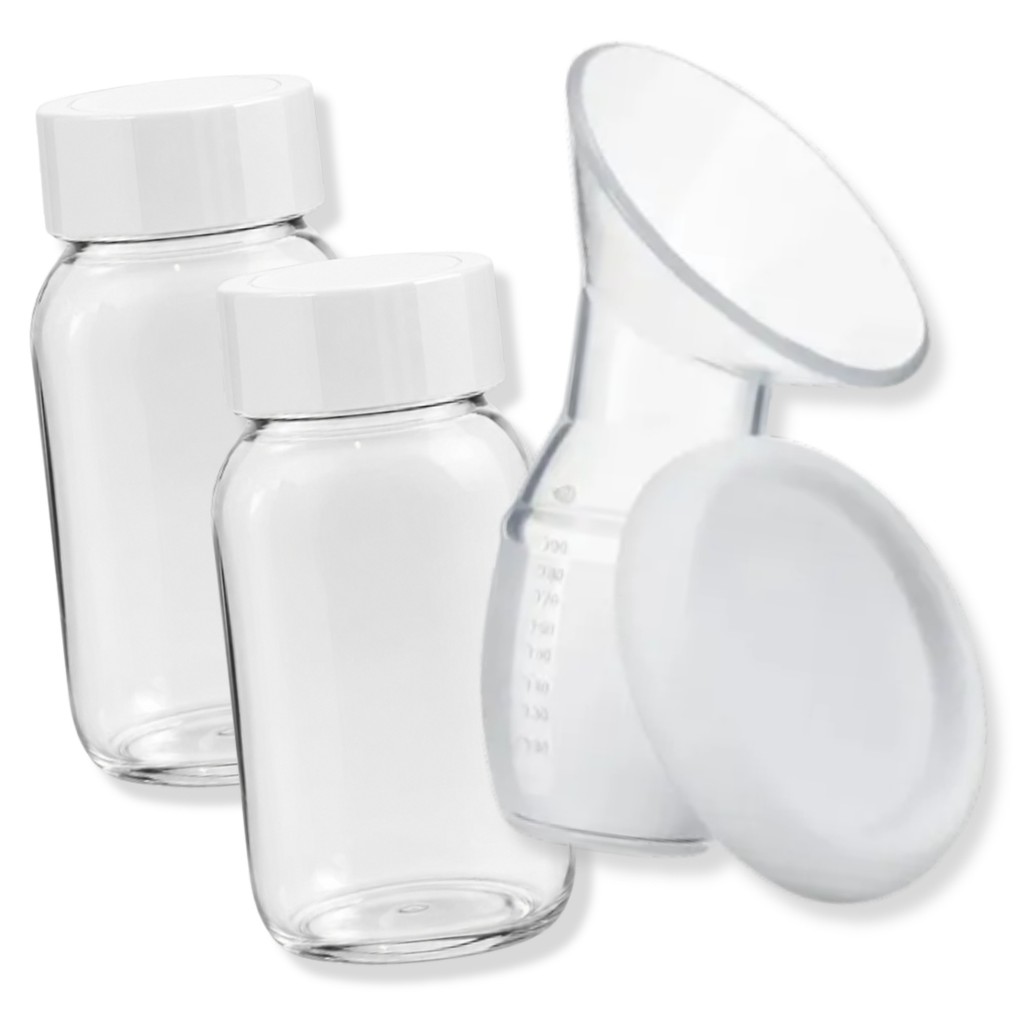 Coletor de leite ou Pote para Armazenamento de Leite Materno 150ml em Silicone BPA Free Atóxico