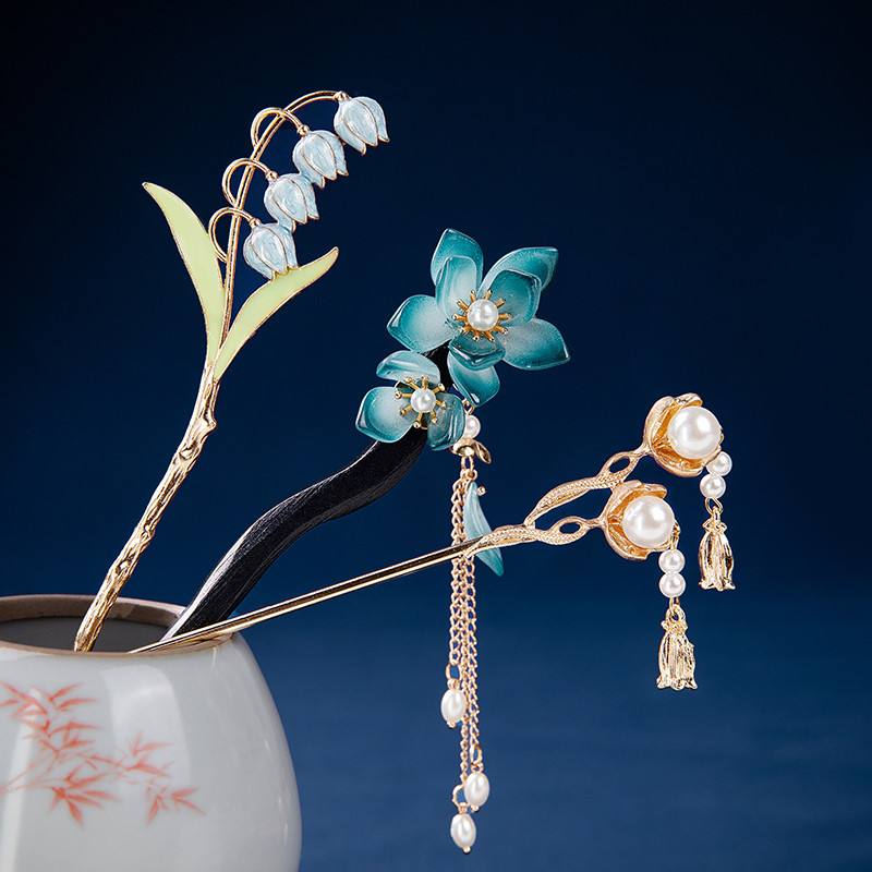 Traje antigo Hanfu enrolado hairpin estilo antigo simples hairpin moderno de madeira enrolado cabelo diário antigo cocar