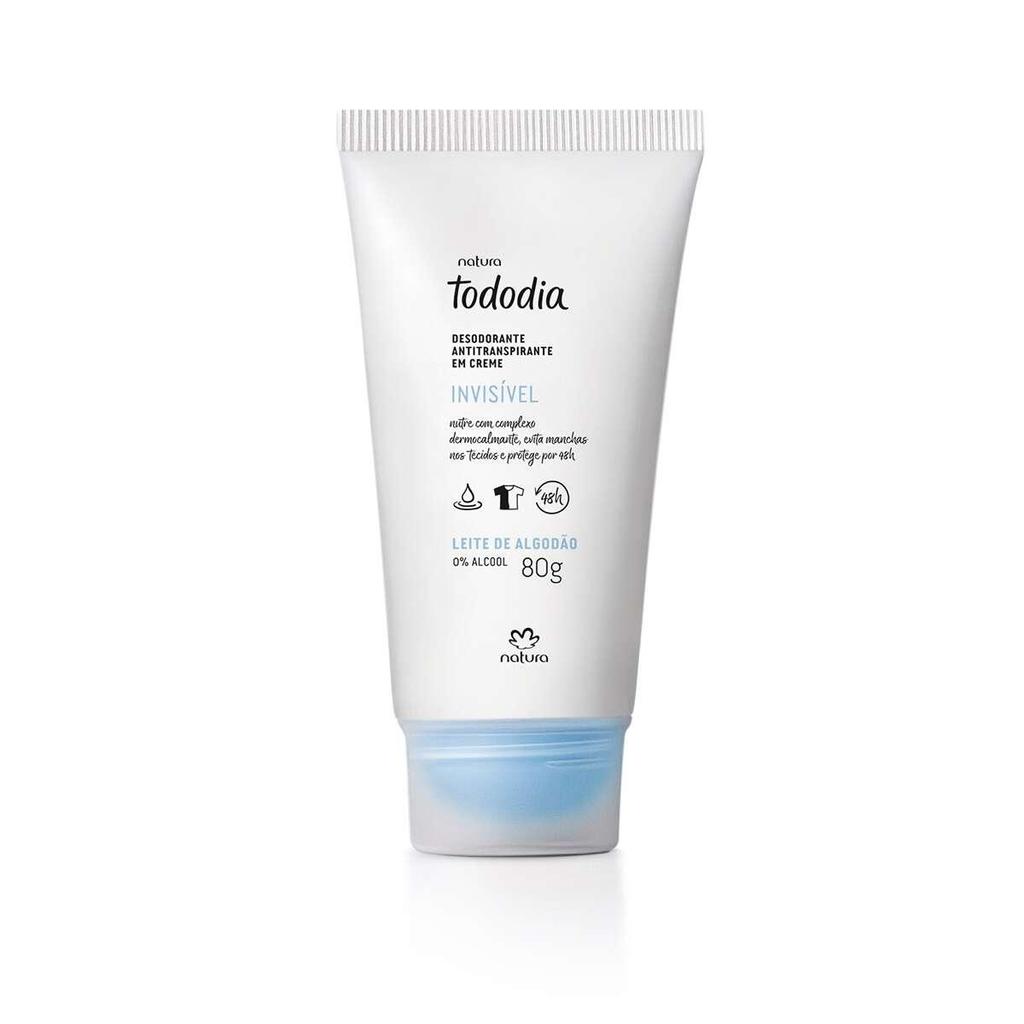 Desodorante em Creme Tododia Leite de Algodão 80 g
