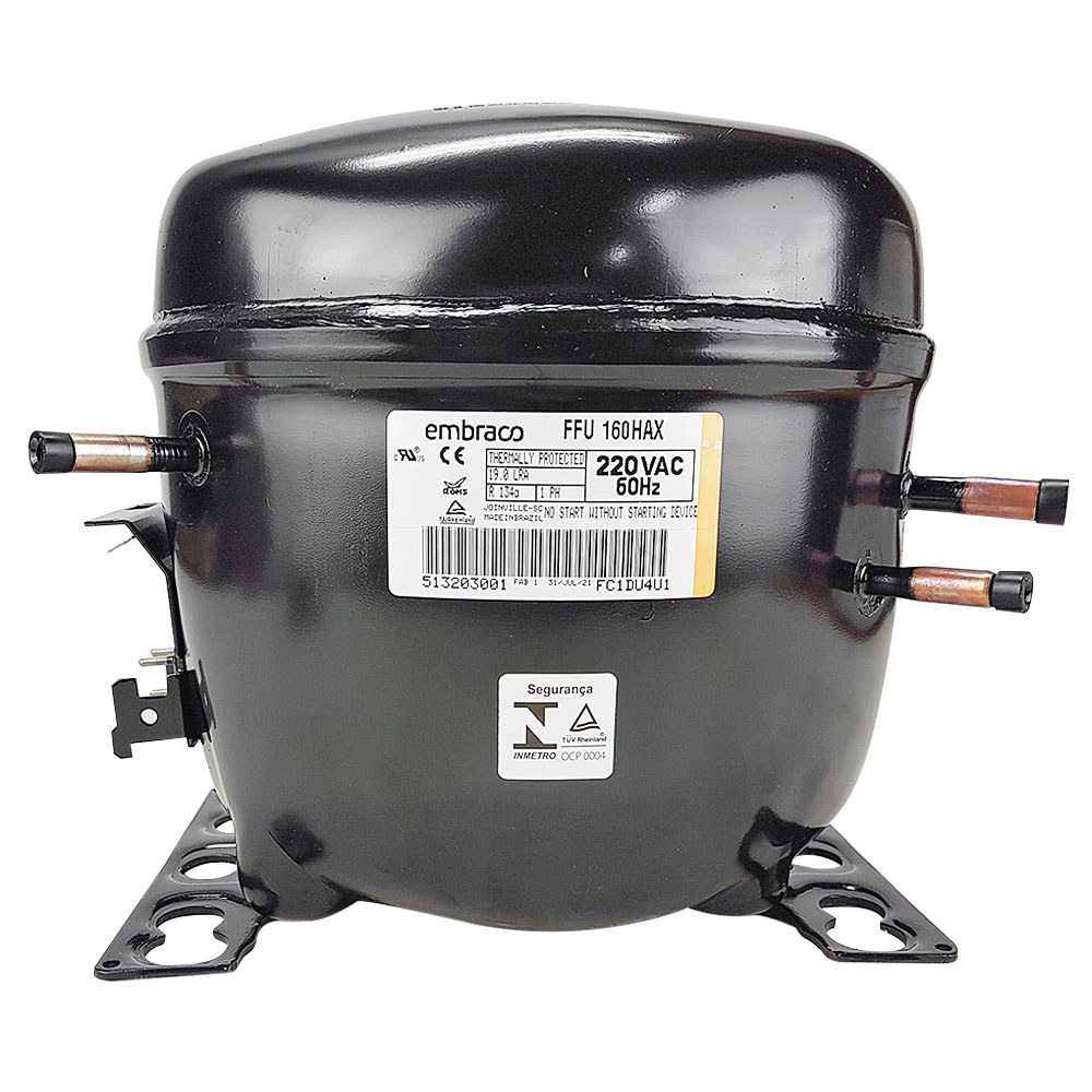 Compressor Embraco Para Refrigeração 1/2 Ffu160hax 220v R134