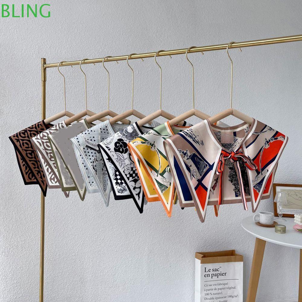 BLING Colar Destacável Estampado Gravata Pequeno Cachecol Decoração Falso