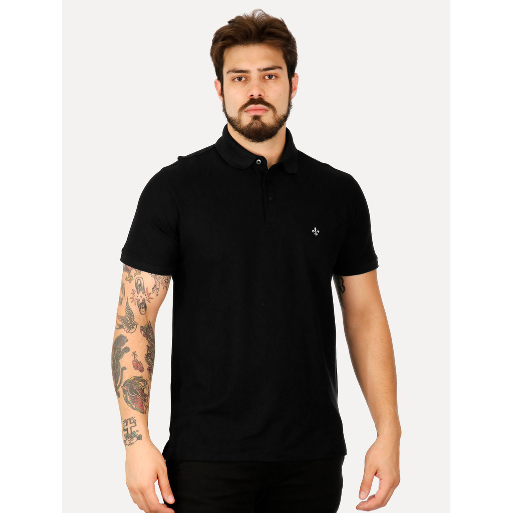 Polo Dudalina Masculina Piquet Comfort Pima Preta