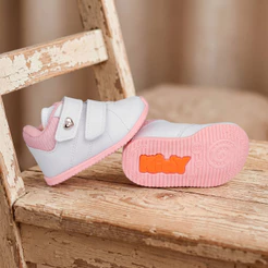 Tênis Infantil Menina Meu Primeiro Kidy Baby Branco Casual Batizado Confortável Leve Calce Fácil