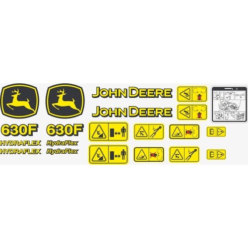 Kit Etiquetas Adesivos Plataforma John Deere 630f Hydra Flex
