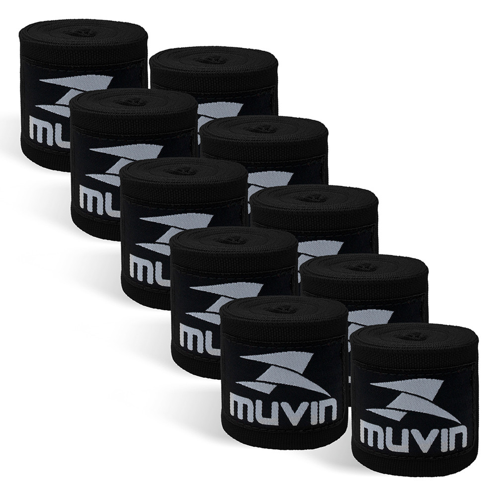 Kit 5 Pares Bandagem Muvin 3m Elástica Boxe Muay Thai MMA