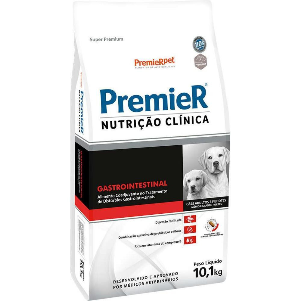 Ração Premier Nutrição Clínica Cães Gastrointestinal Médio e Grande Portes 10,1K