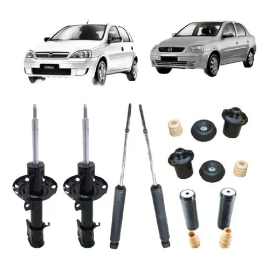 JOGO 4 AMORTECEDOR + 4 KIT BATENTE CORSA SEDAN MAXX JOY 2002 2003 2004 2005 2006 2007 2008 2009 2010
.