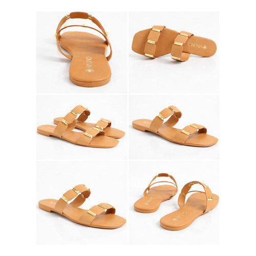 Chinelo Sandália Rasteirinha Via Uno Feminino Tiras 450291