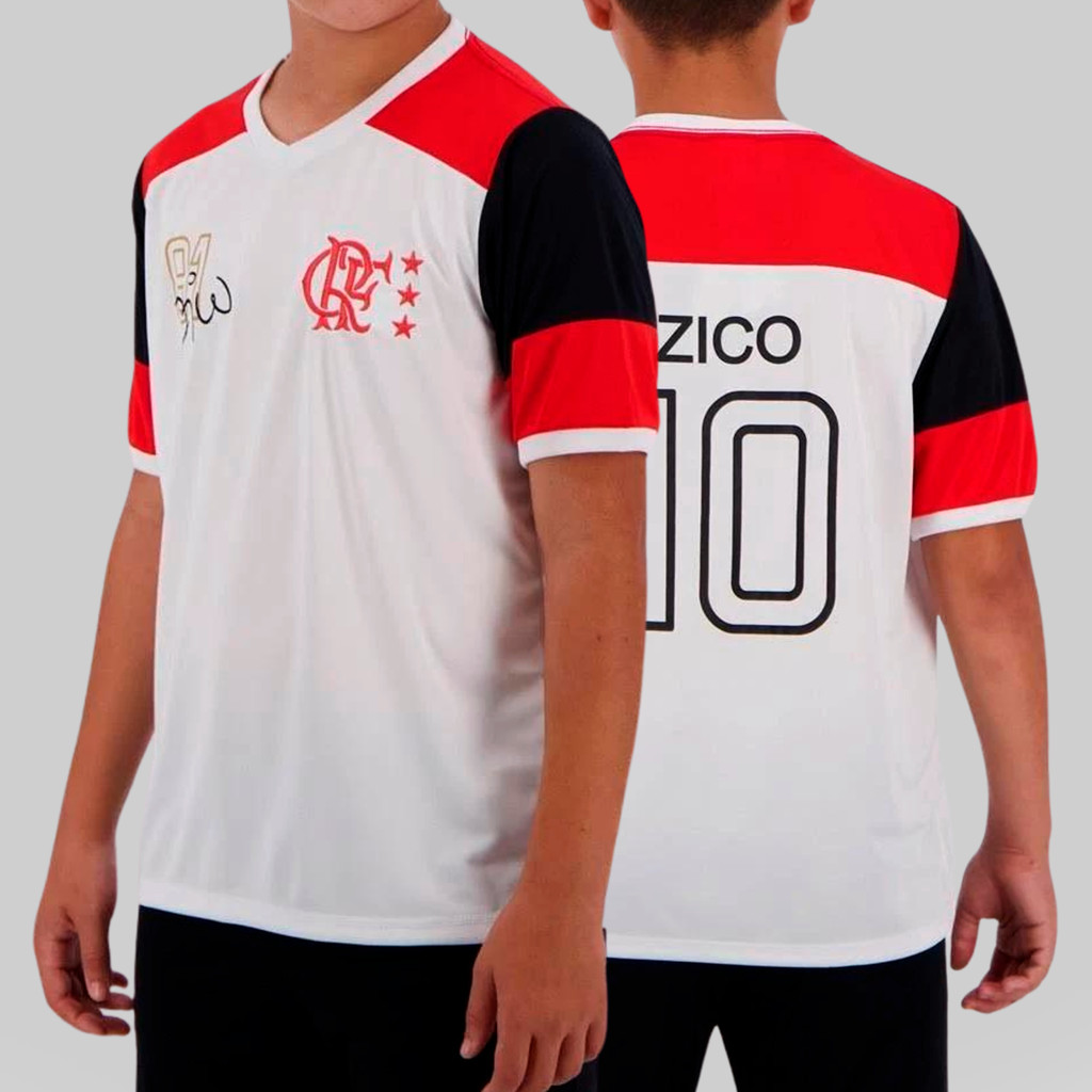 Camisa Flamengo Infantil Juvenil Zico Retrô Oficial