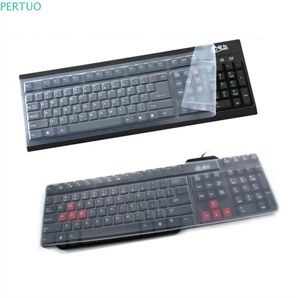 PERTUO Capa De Teclado De Mesa Para PC Filme Transparente De Silicone À Prova D'água De Poeira